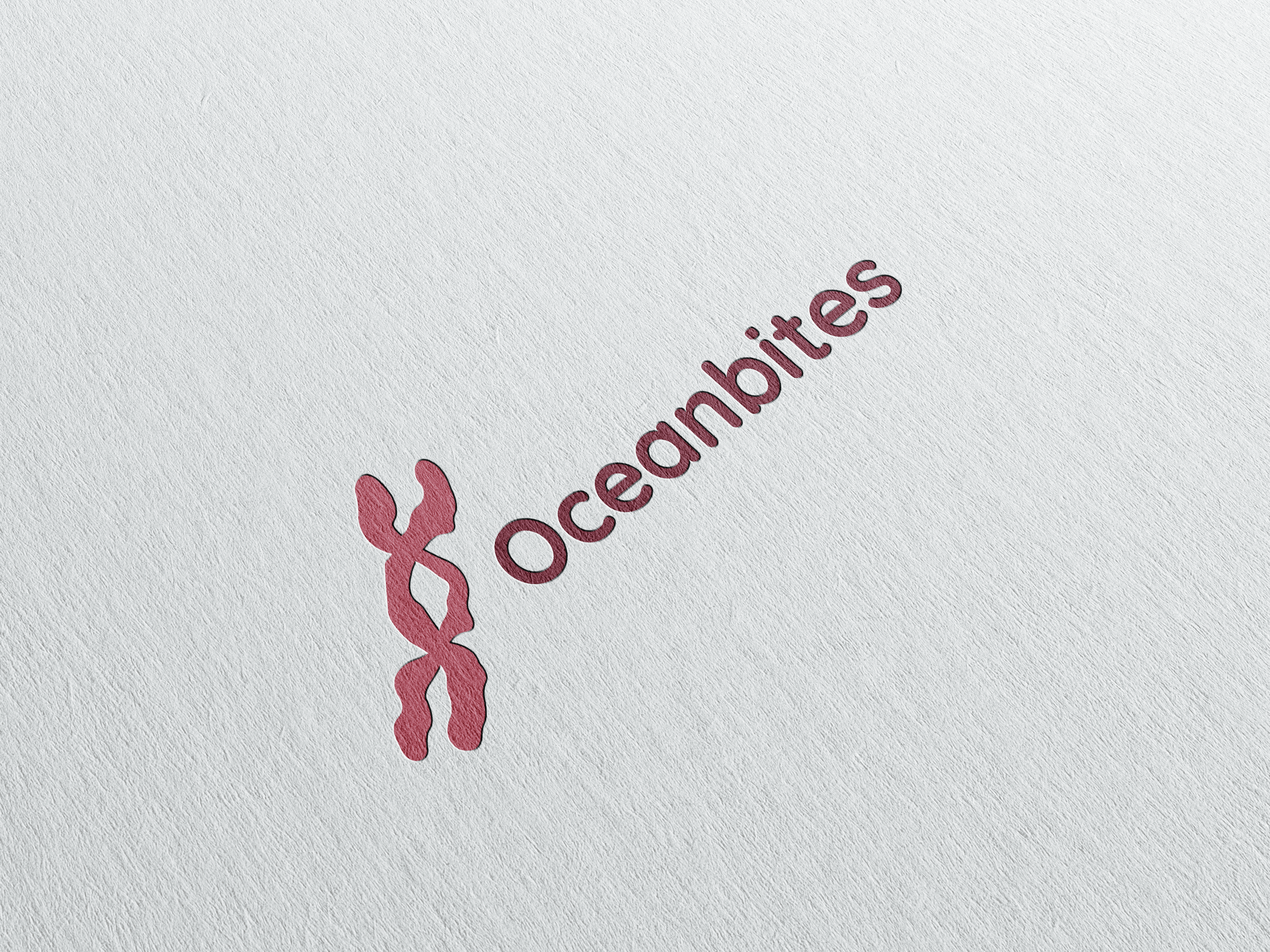 oceanbites logo op roze achtergrond
